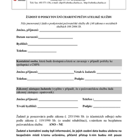 Žádost o poskytování služeb CHPS