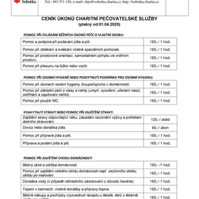 Ceník CHPS