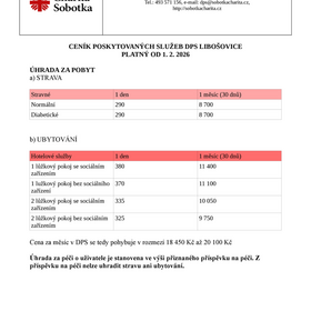 Ceník 2026